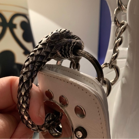 Michelle Monroe Leather Snakeskin Shoulder Bag - Picture 5 of 6